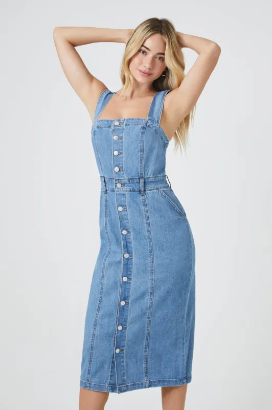Robe midi boutonnée en denim sold by Urban Planet