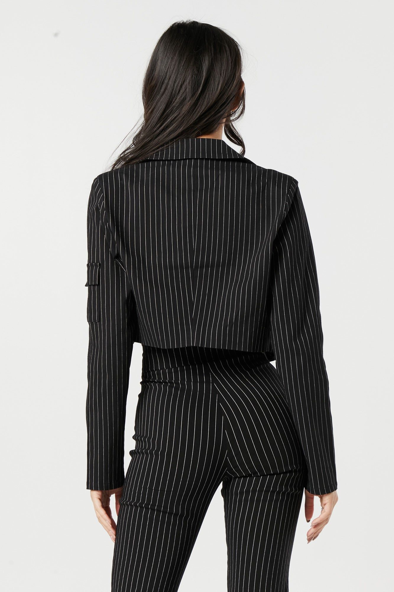 Blazer court rayé en sergé sold by Urban Planet product image thumbnail 2
