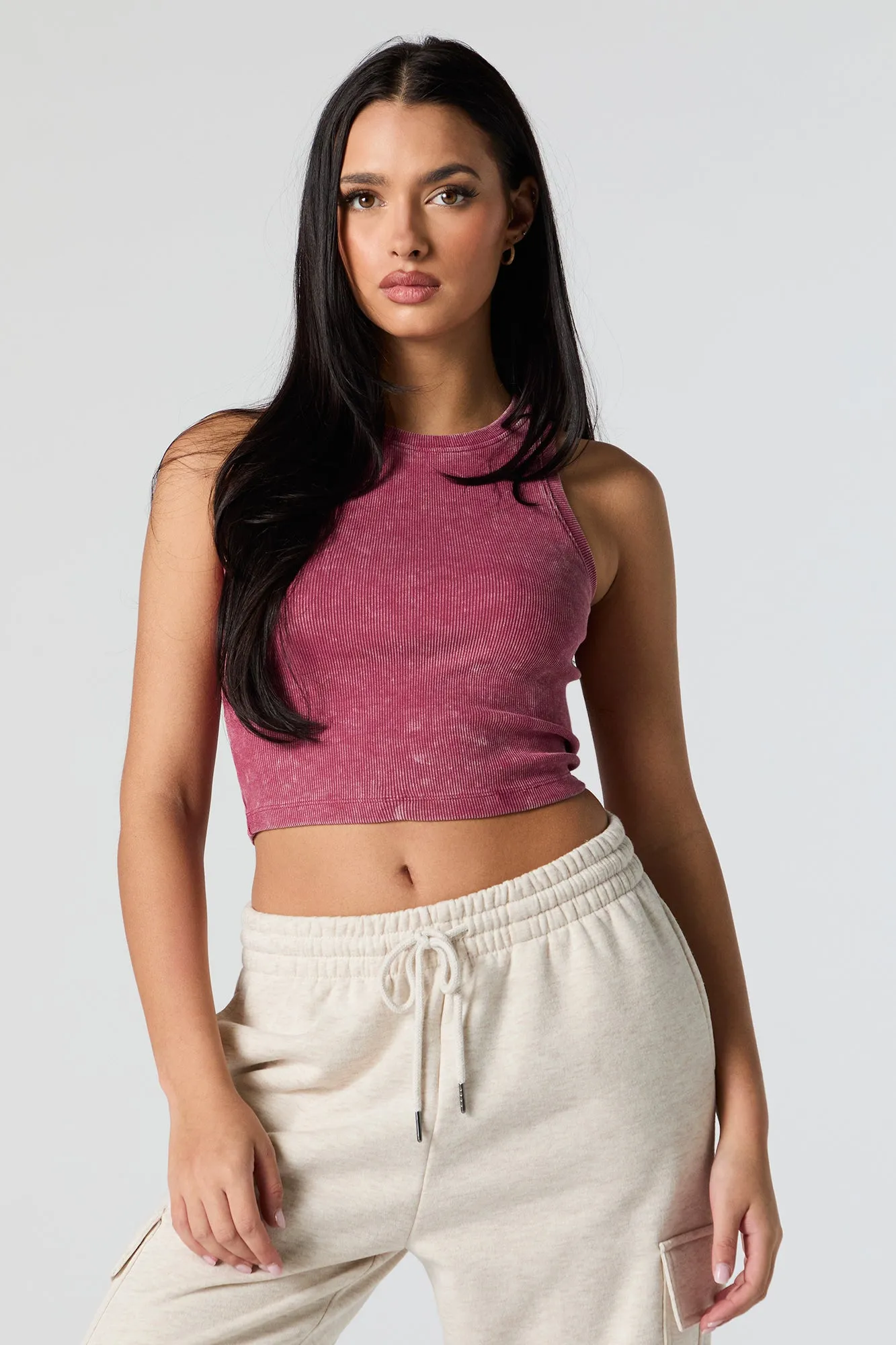 Débardeur côtelé court délavé sold by Urban Planet product image thumbnail 4