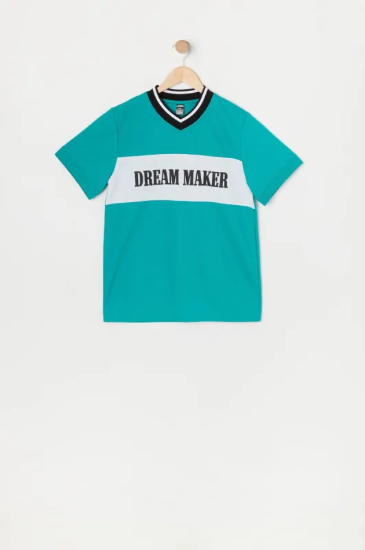 Boys Colourblock Dream Maker Graphic Jersey sold by Urban Planet