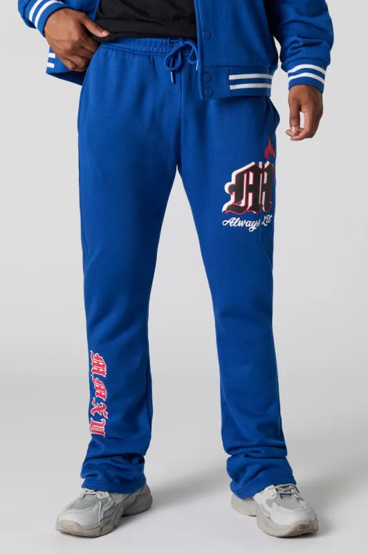 Graphic Fleece Open Bottom Jogger sold by Urban Planet