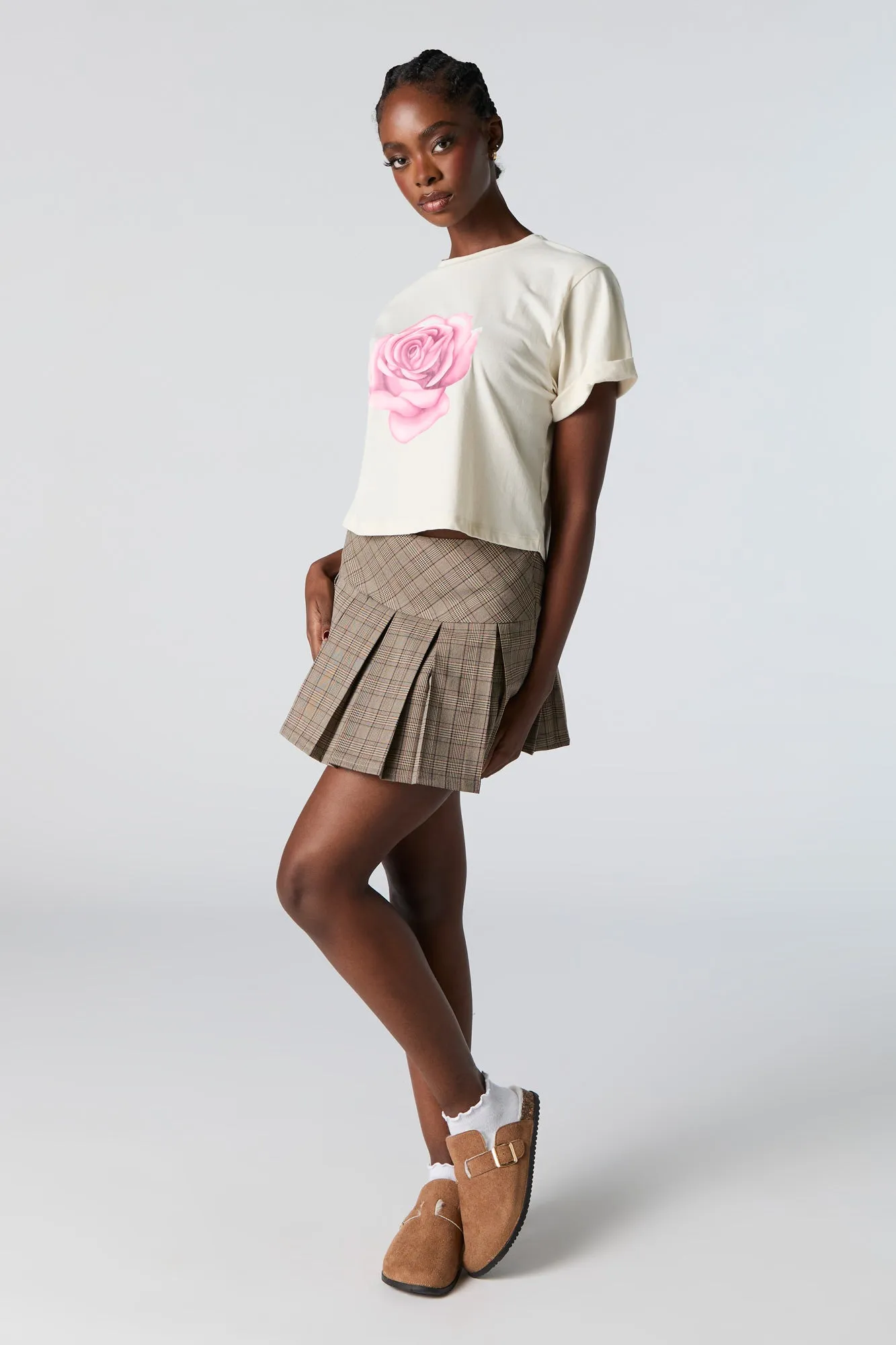 T-shirt carré à imprimé Rose sold by Urban Planet product image thumbnail 3