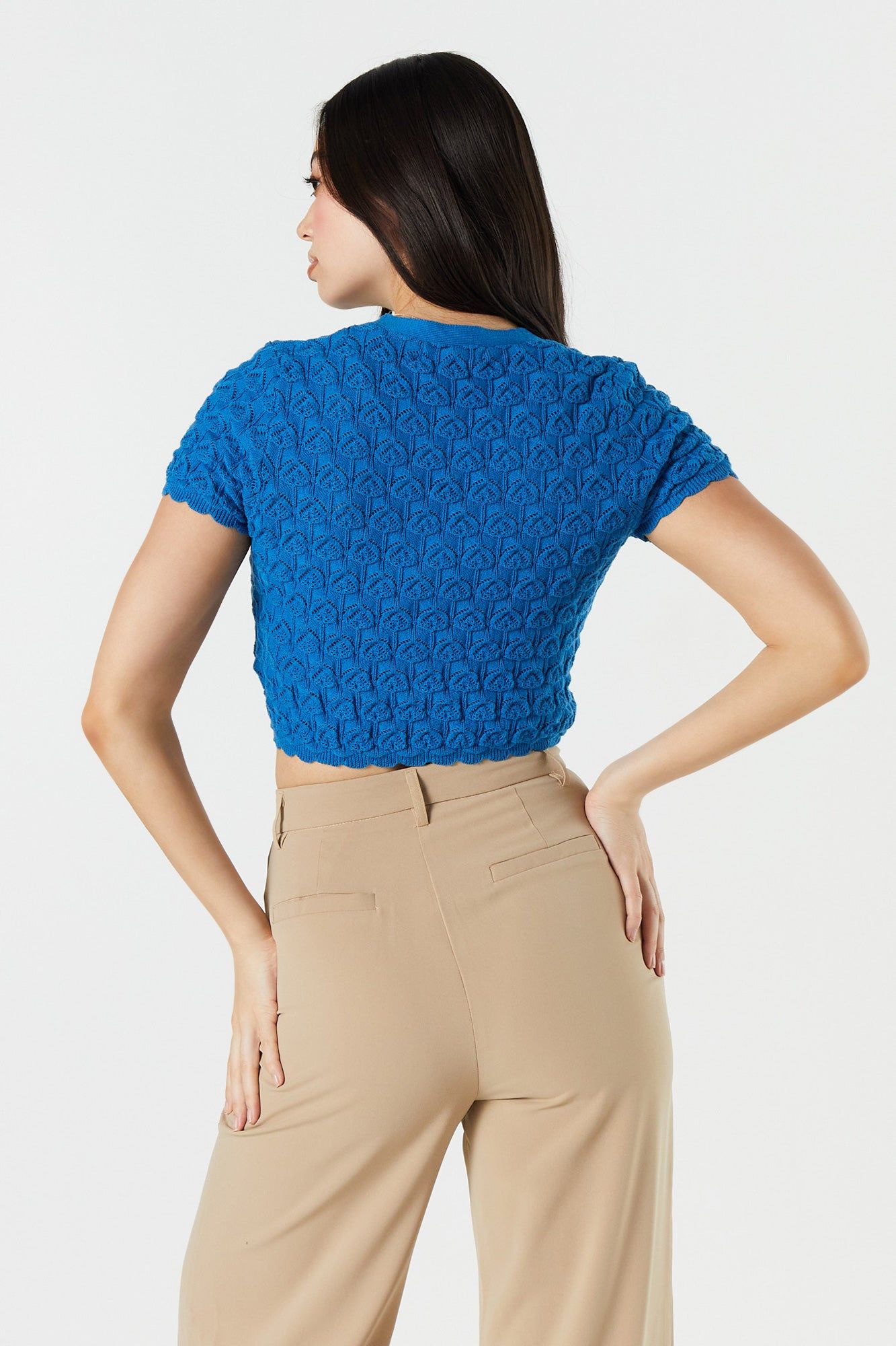 Haut boutonné en tricot de pointelle sold by Urban Planet product image thumbnail 11