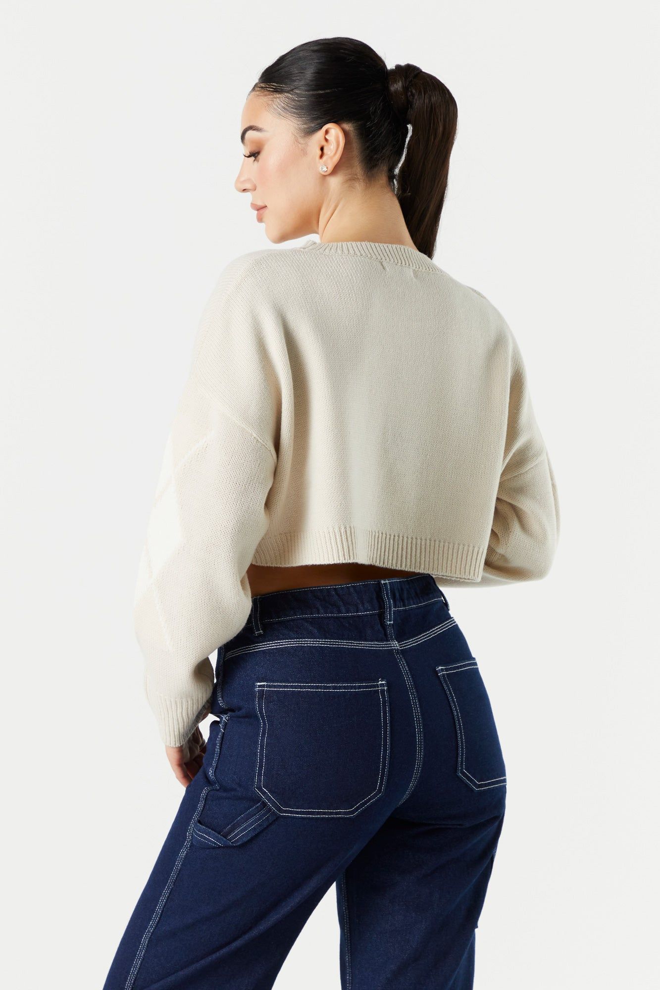 Cropped Argyle Sweater sold by Urban Planet product image thumbnail 2