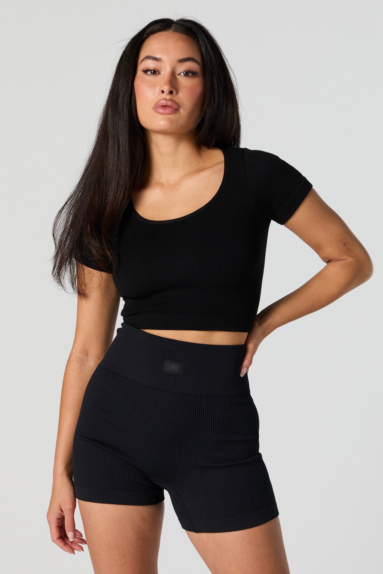 Haut court sans couture à encolure arrondie sold by Urban Planet product image thumbnail 4