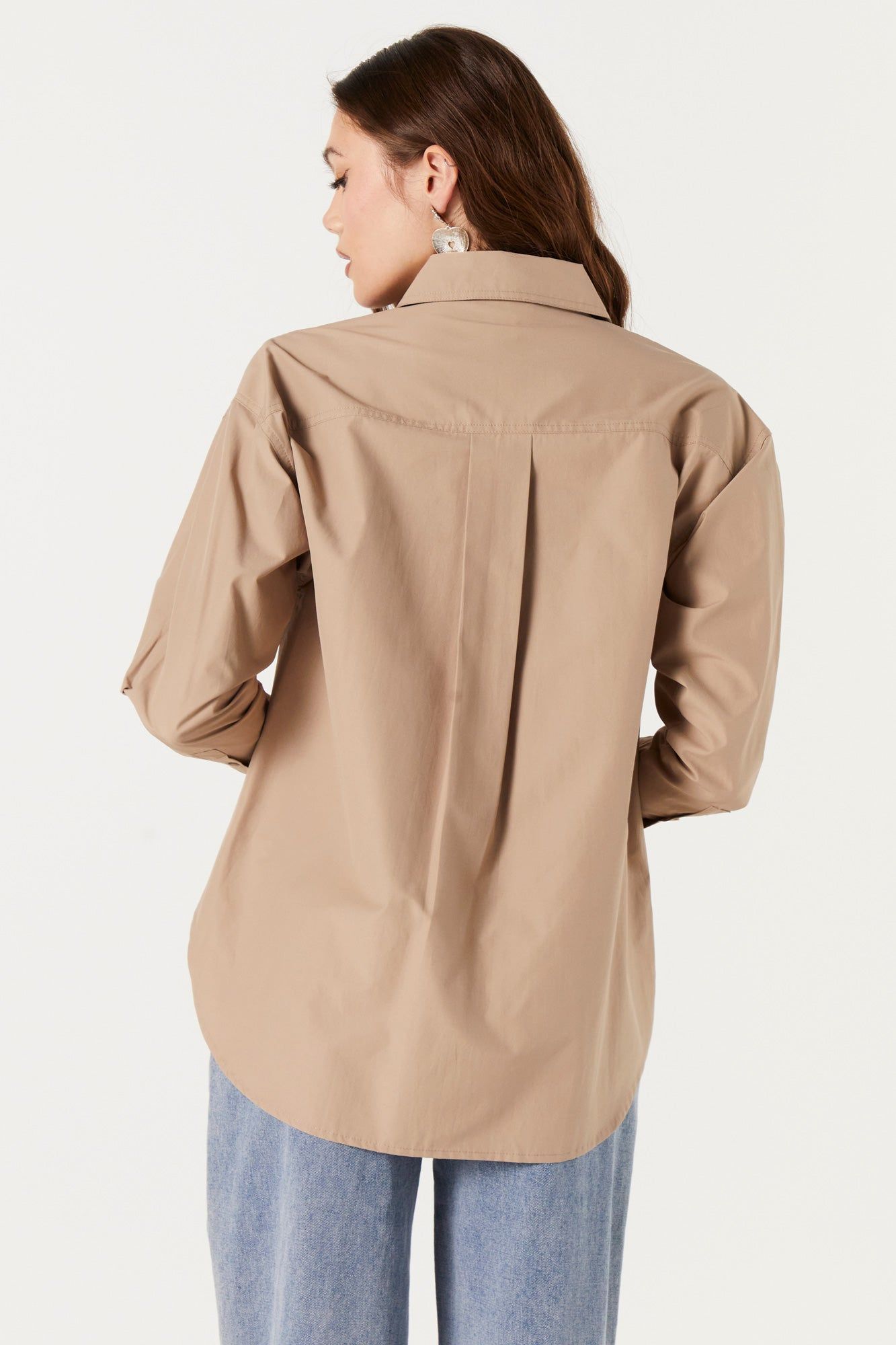 Poplin Oversized Button-Up Top sold by Urban Planet product image thumbnail 15