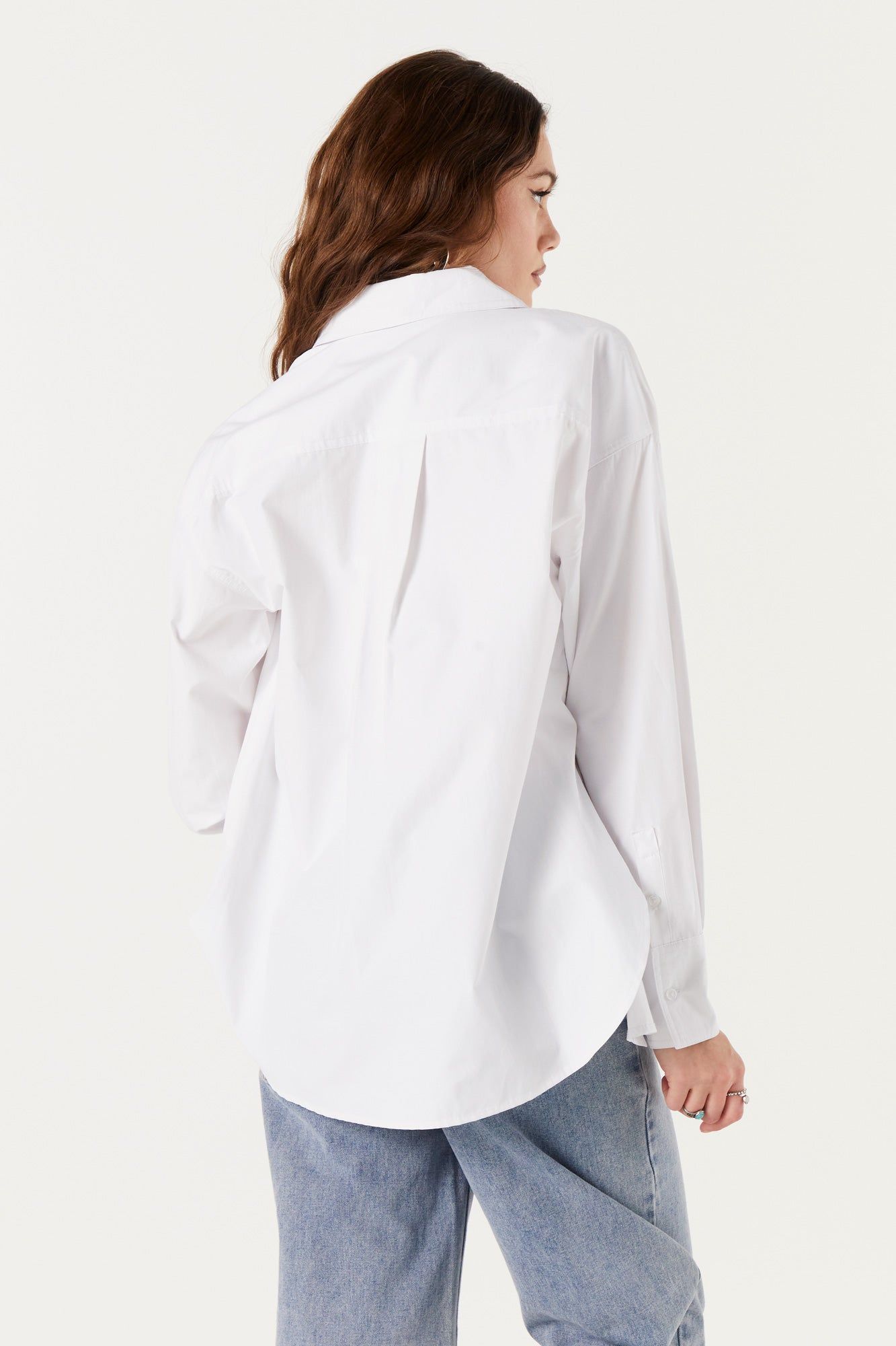 Poplin Oversized Button-Up Top sold by Urban Planet product image thumbnail 9
