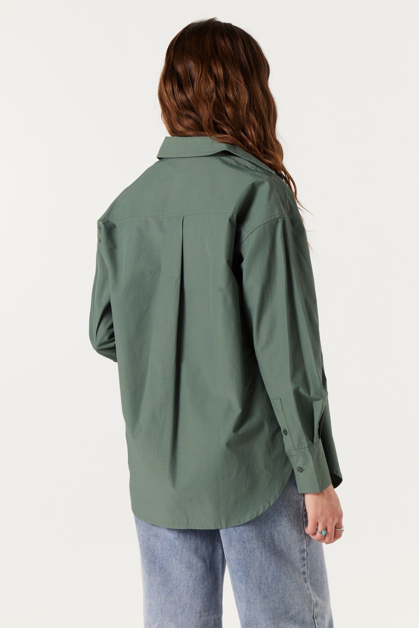 Poplin Oversized Button-Up Top sold by Urban Planet product image thumbnail 12