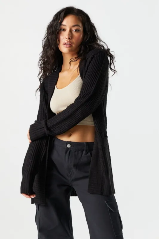 Cardigan ouvert en tricot gaufré sold by Urban Planet