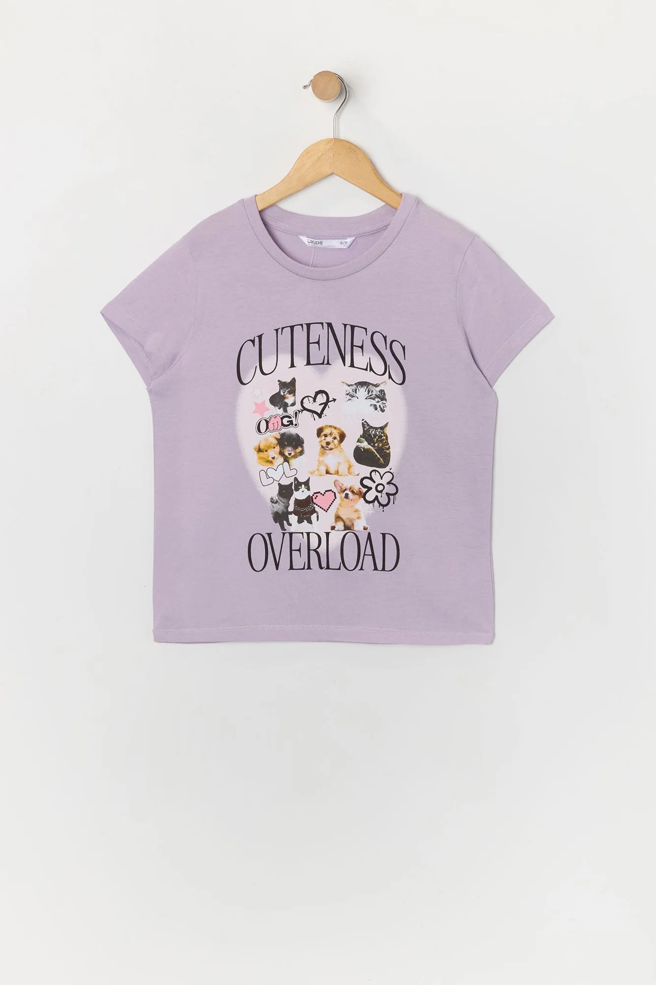 T-shirt à imprimé Cuteness Overload pour fille sold by Urban Planet