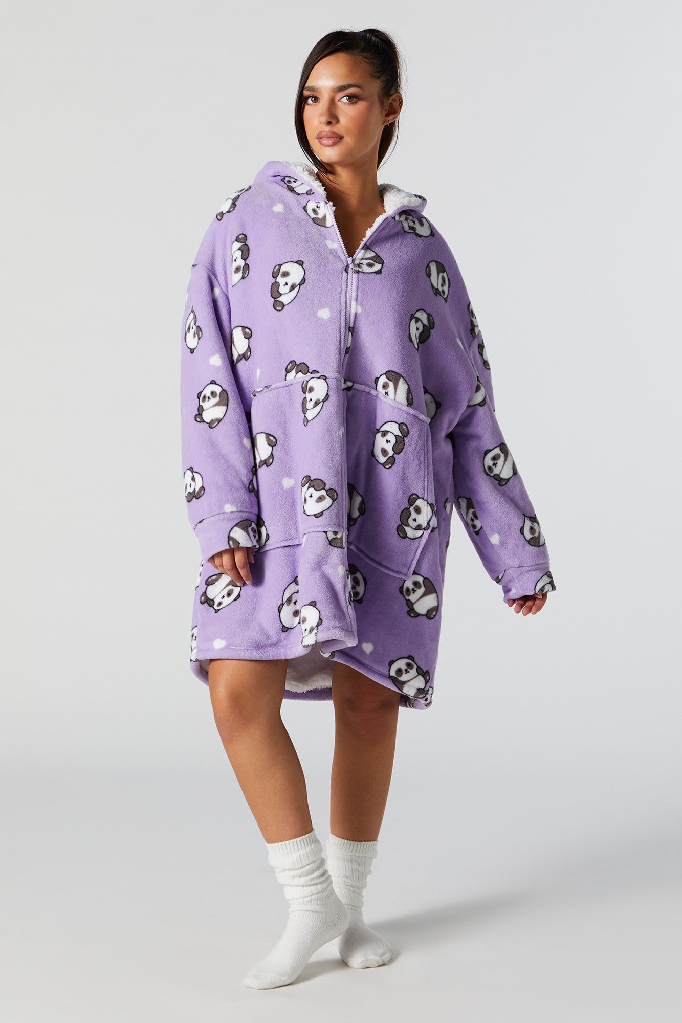 Haut surdimensionné Dragée avec fermeture à glissière sold by Urban Planet product image thumbnail 3