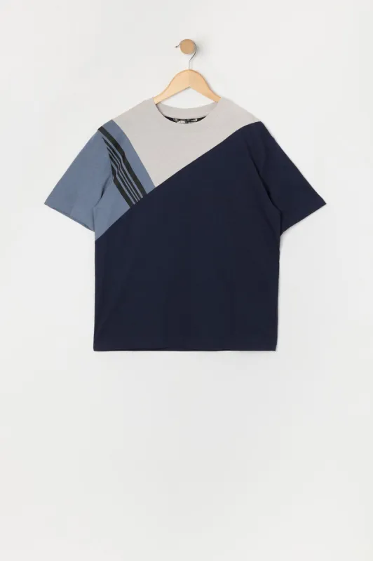 Boys Colourblock Crewneck T-Shirt sold by Urban Planet
