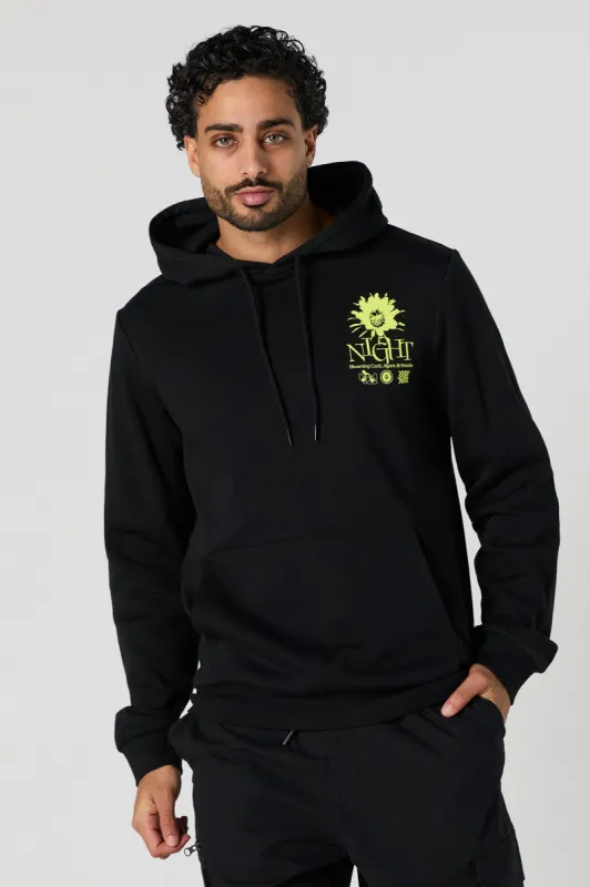 Night Graphic Fleece Hoodie sold by Urban Planet