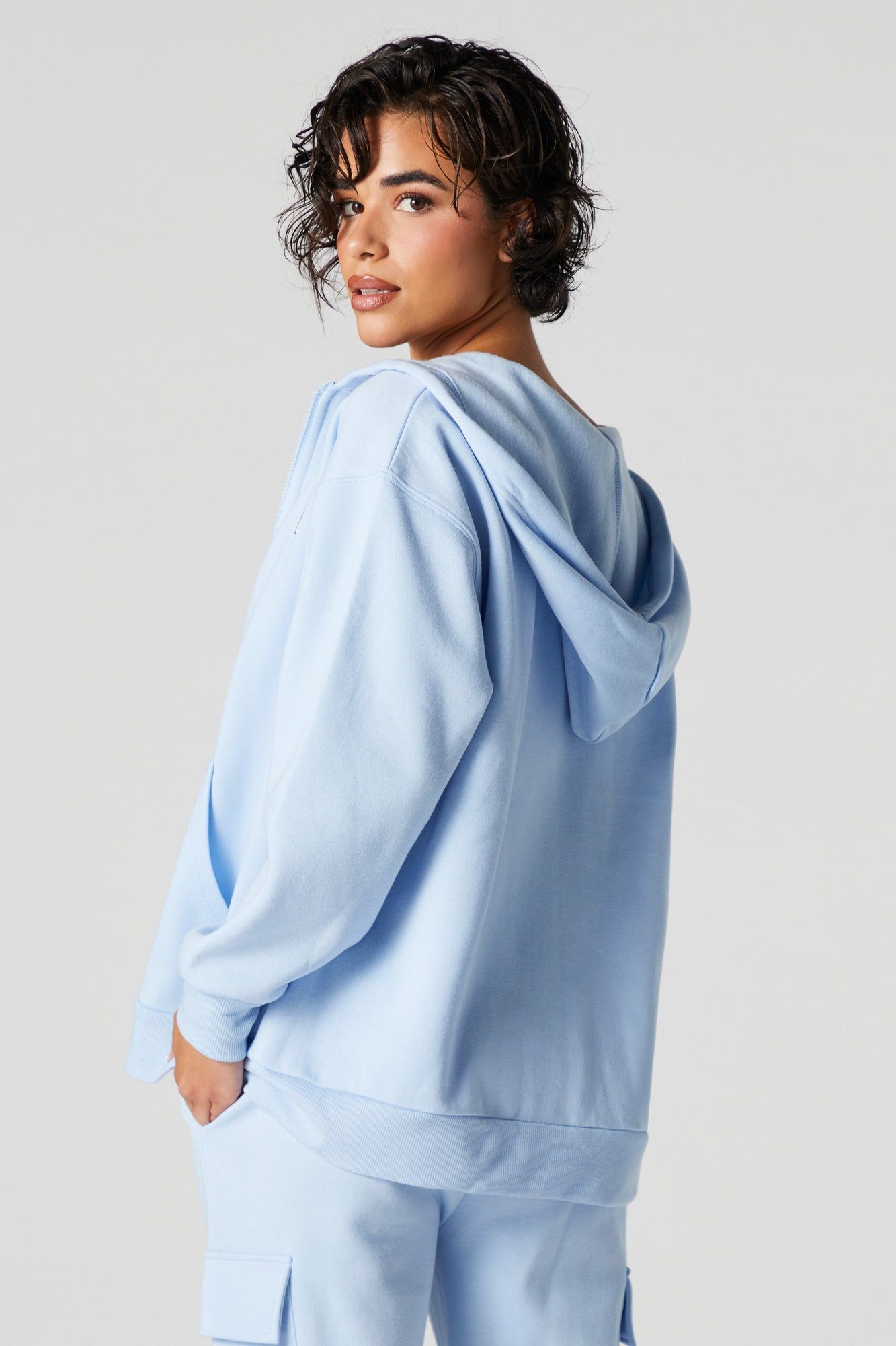 Oversized Zip Up Hoodie sold by Urban Planet product image thumbnail 2