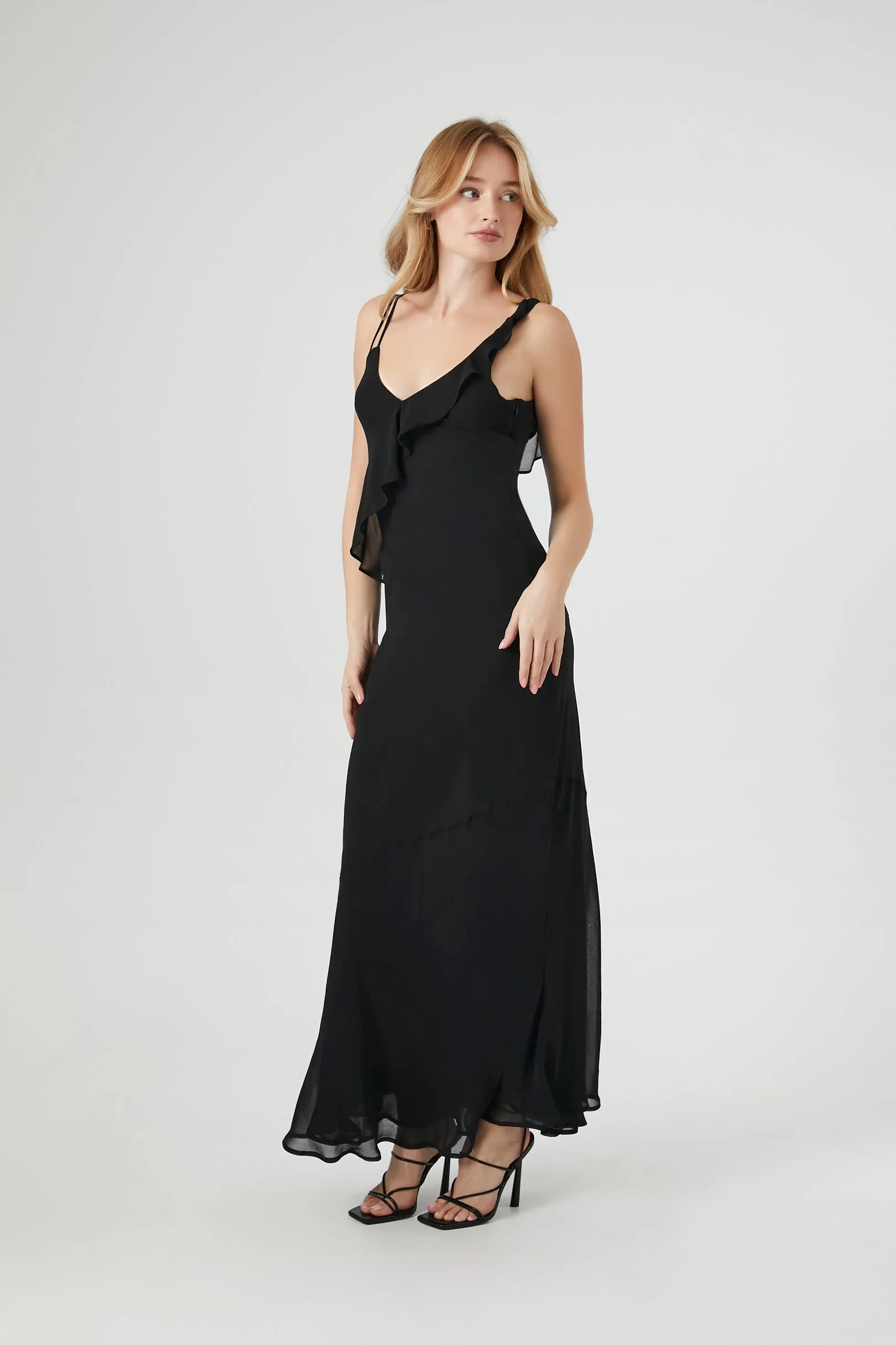 Robe maxi volantée en chiffon sold by Urban Planet product image thumbnail 2
