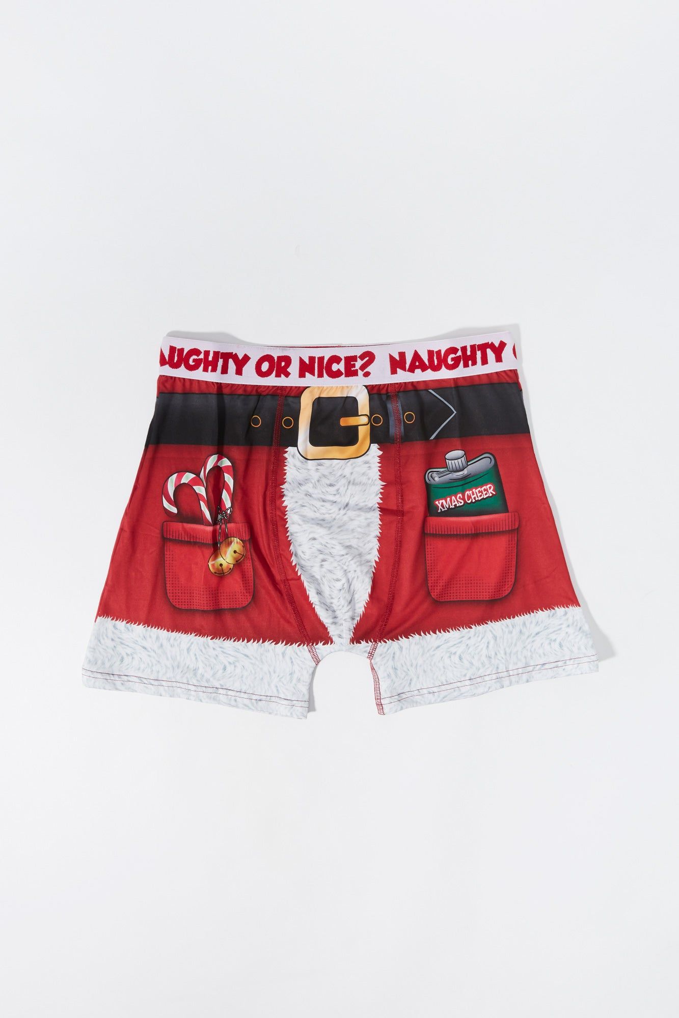 Boxeur à imprimé de Noël Naughty or Nice sold by Urban Planet