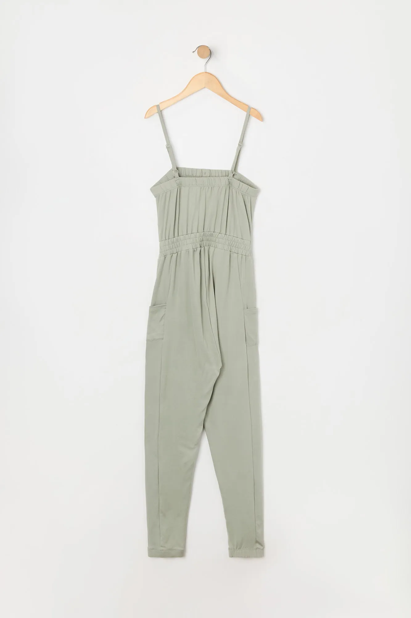 Girls Buttoned Tie Waist Jumpsuit sold by Urban Planet product image thumbnail 2