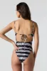 Maillot de bain une-pièce noir métallisé avec découpes sold by Urban Planet
