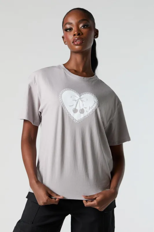 Sweet Cherry Graphic Boyfriend T-Shirt sold by Urban Planet