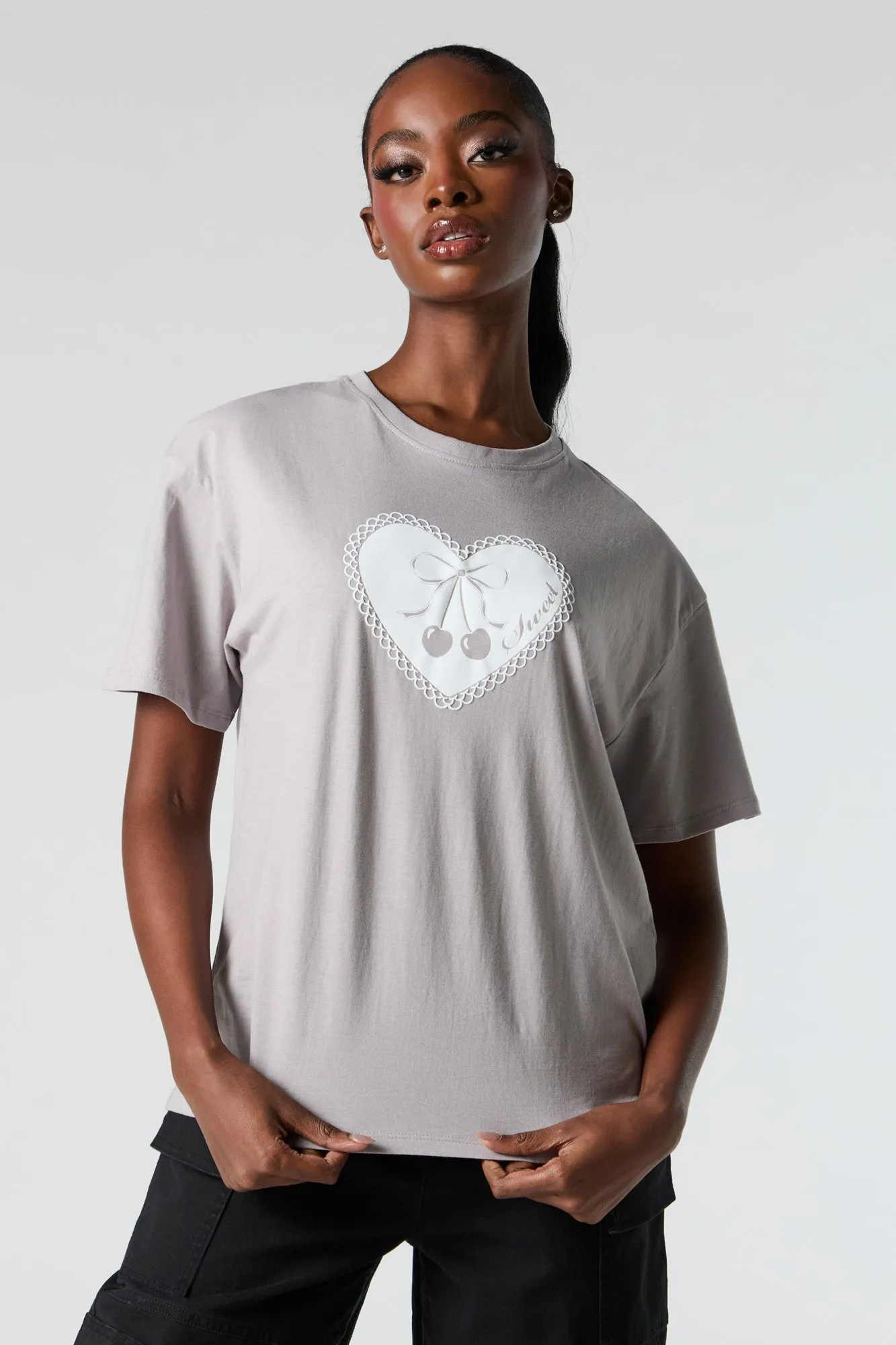 Sweet Cherry Graphic Boyfriend T-Shirt sold by Urban Planet
