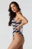 Maillot de bain une-pièce noir métallisé avec découpes sold by Urban Planet