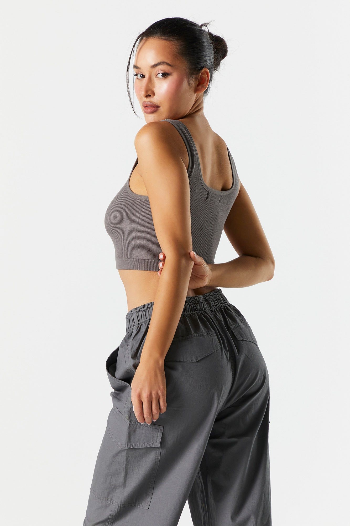 Seamless Square Neck Cropped Tank sold by Urban Planet product image thumbnail 5