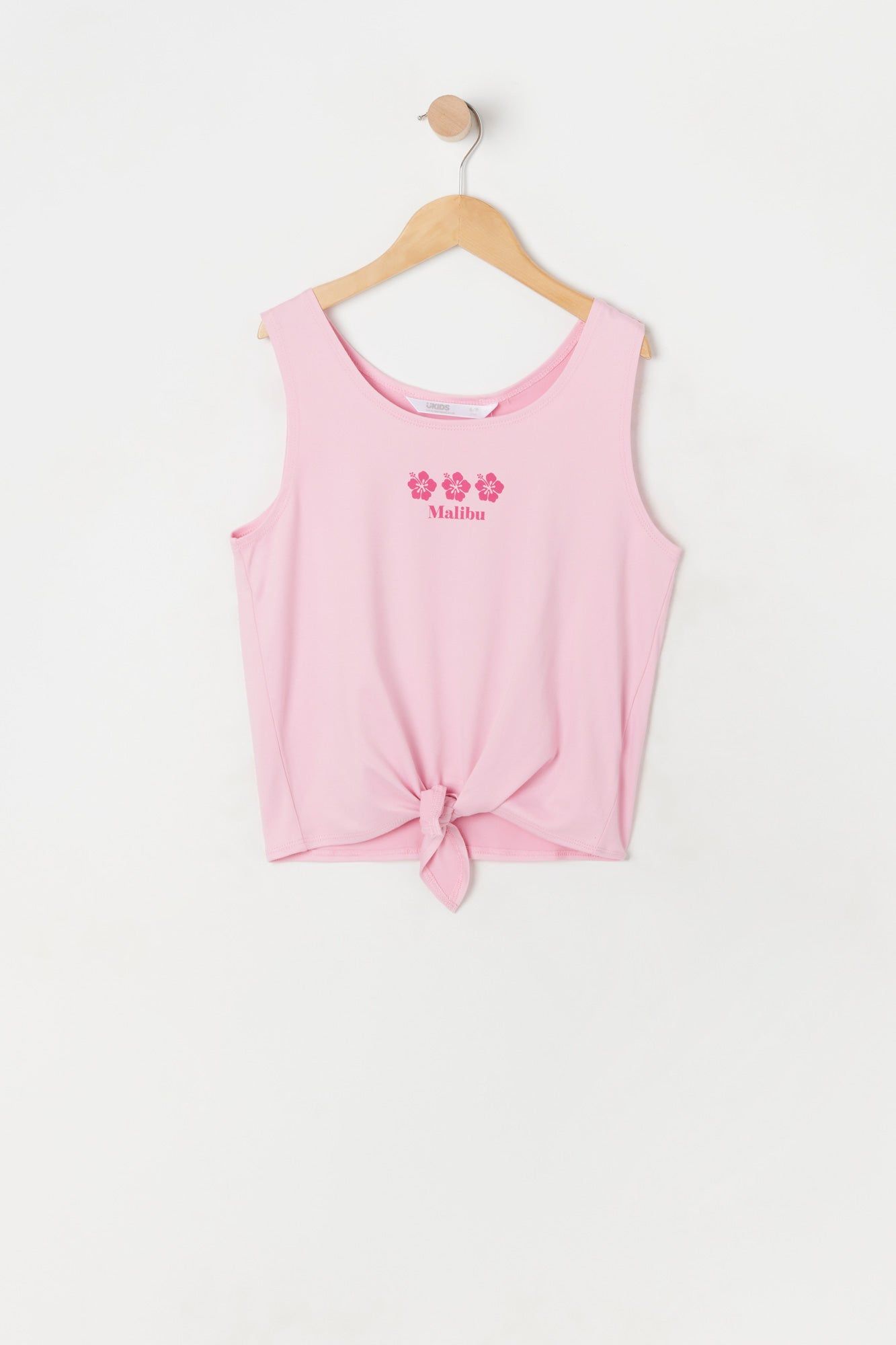 Girls Front Tie Malibu Graphic Tank Top Girls sold by Urban Planet