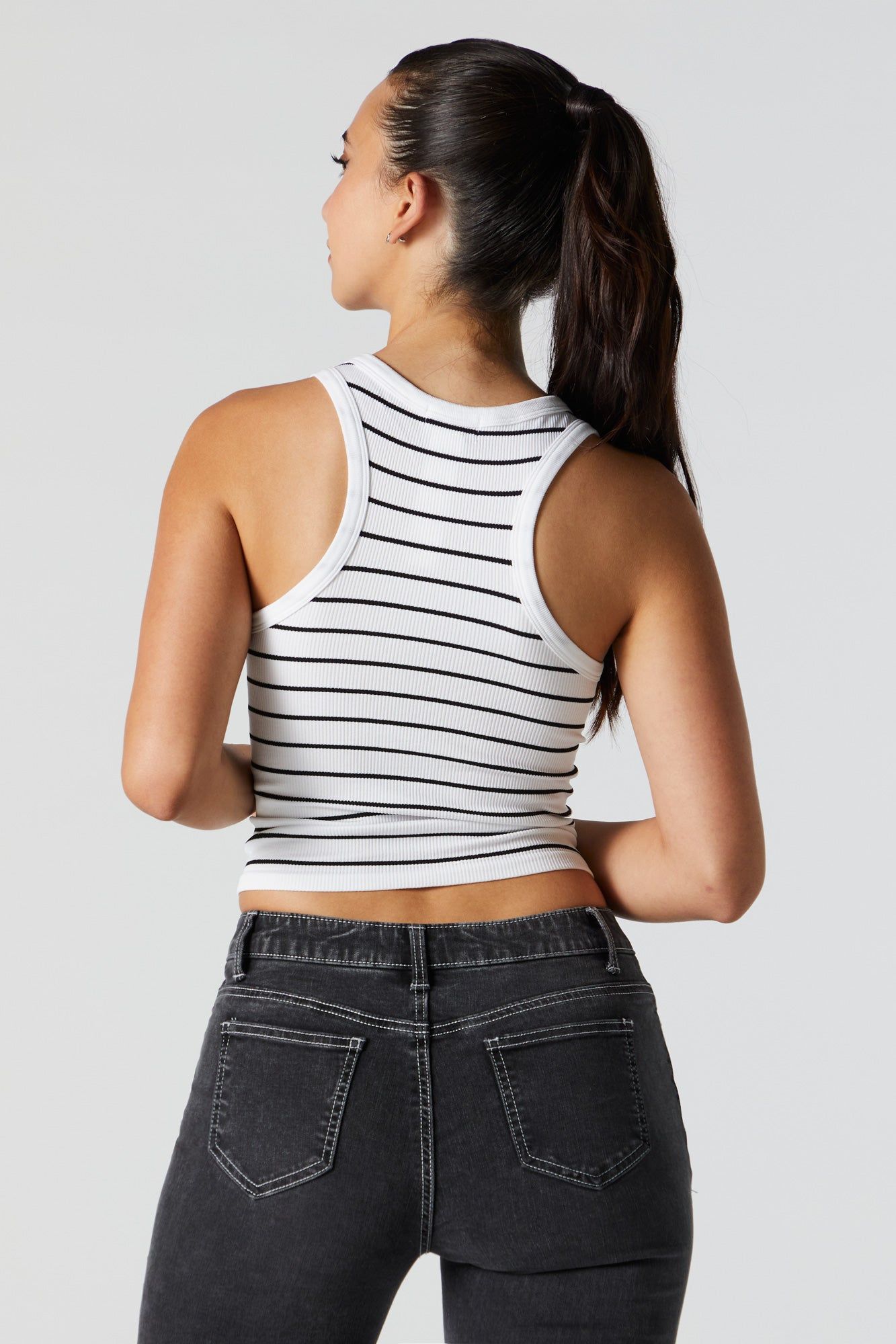 Striped Seamless Ribbed Tank sold by Urban Planet product image thumbnail 2