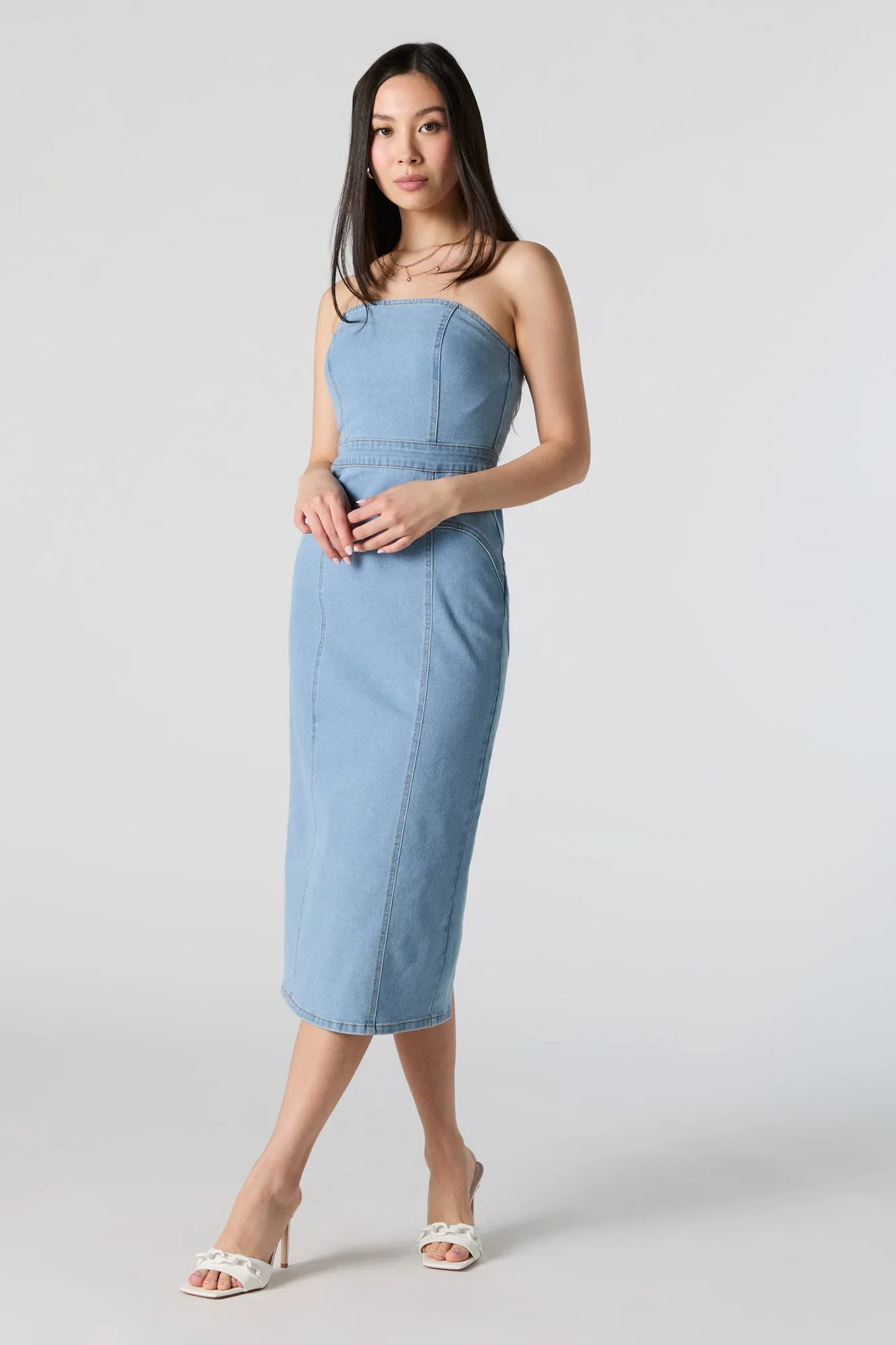 Denim Midi Tube Dress sold by Urban Planet product image thumbnail 5