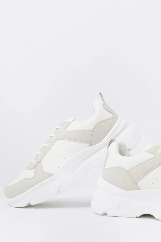 Faux Leather Lace-Up Chunky Sneaker sold by Urban Planet