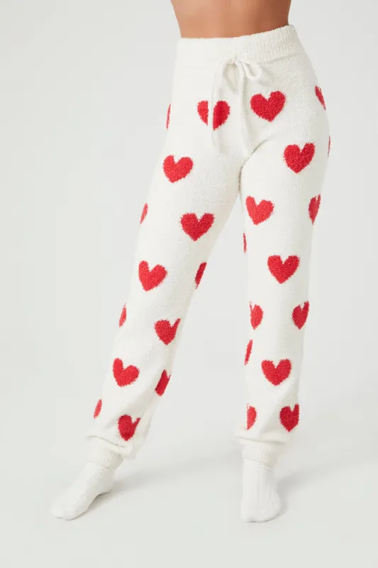 Pantalon de pyjama en peluche à imprimé Coeur sold by Urban Planet
