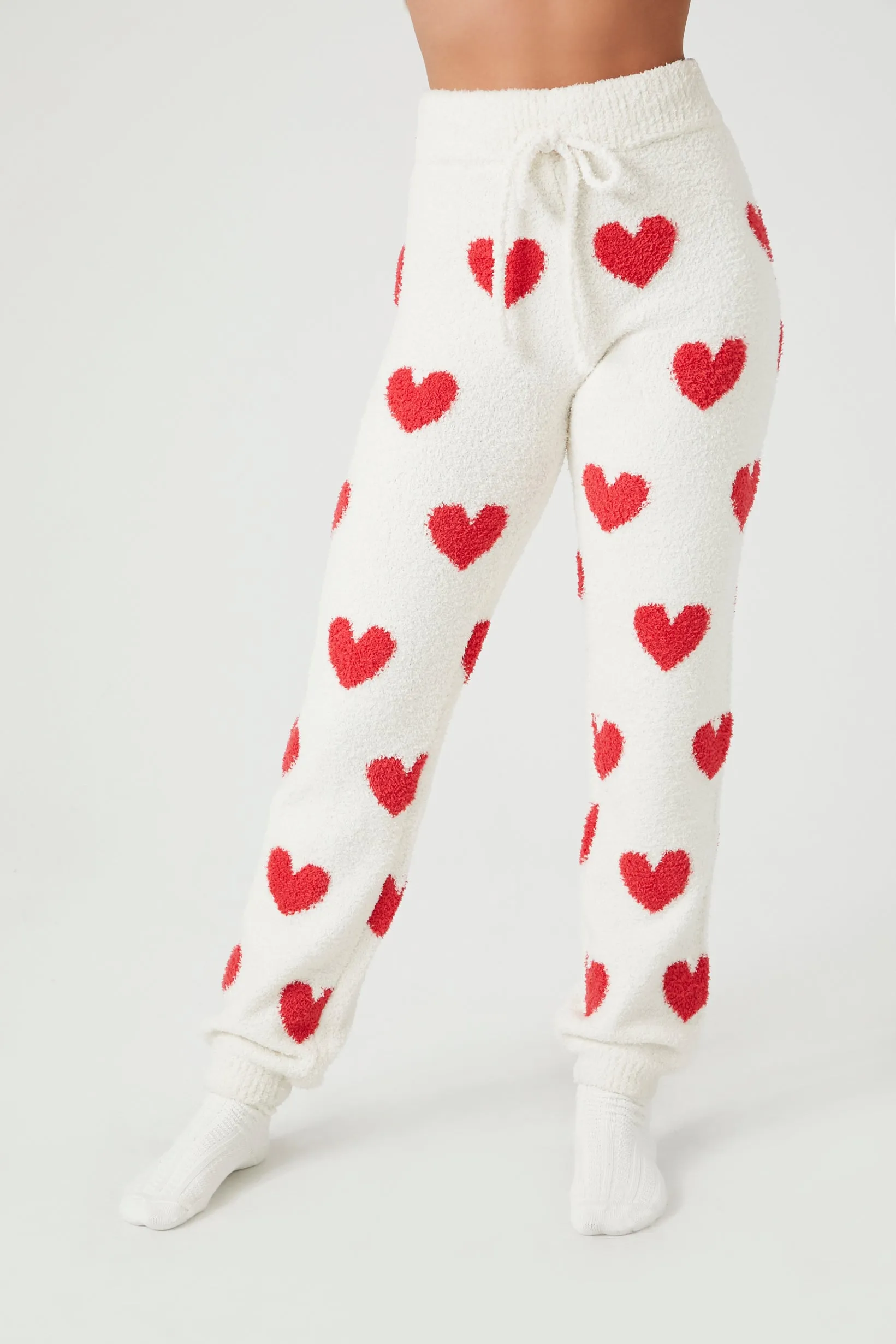 Pantalon de pyjama en peluche à imprimé Coeur sold by Urban Planet