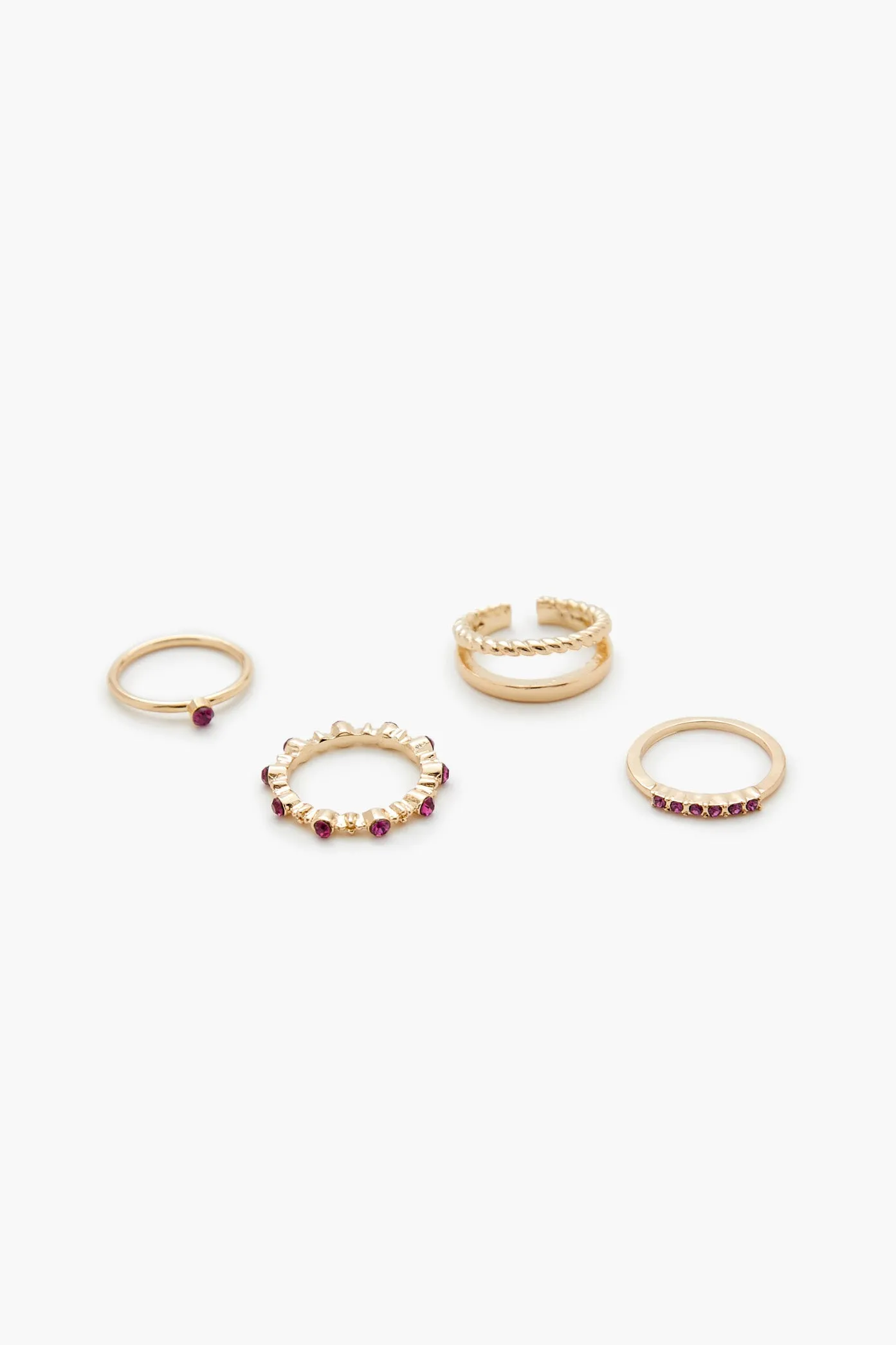 Faux Gemstone Ring Set (4 Pcs) sold by Urban Planet product image thumbnail 2