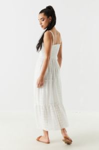 Textured Smocked Tiered Maxi Dress sold by Urban Planet