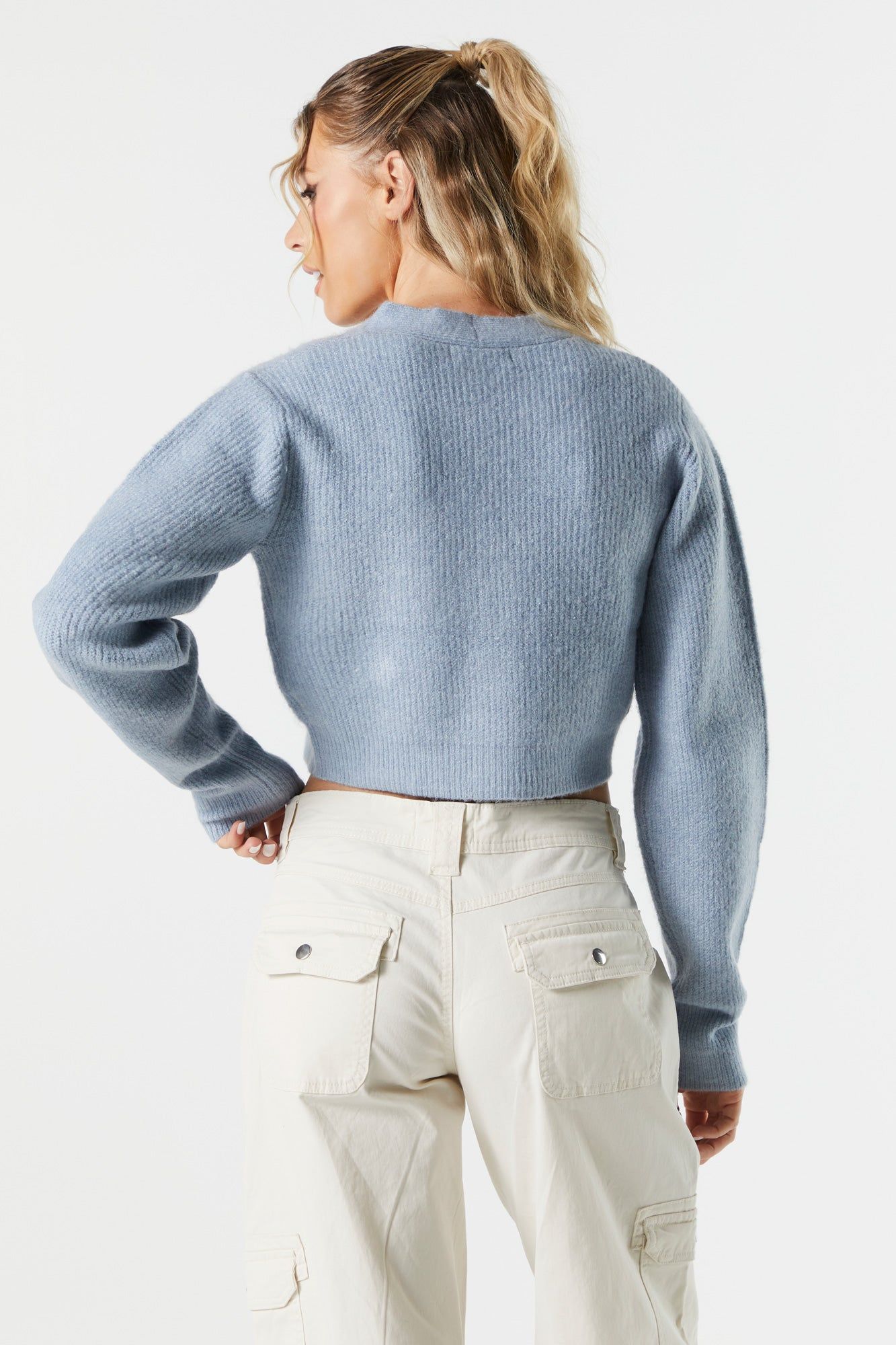 Cardigan côtelé court boutonné sold by Urban Planet product image thumbnail 5