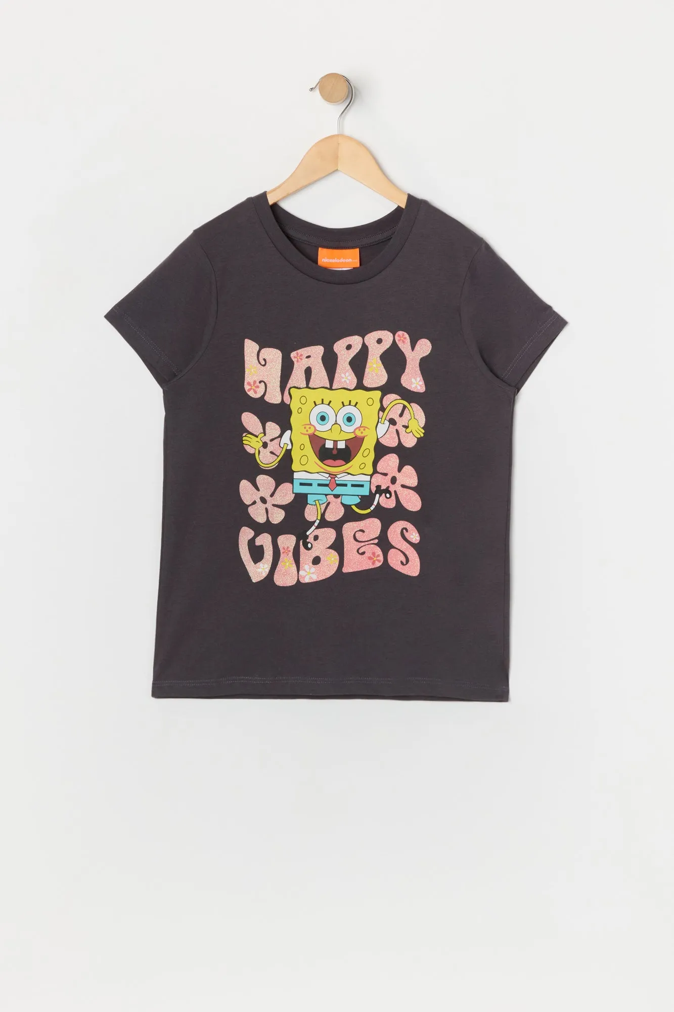 T-shirt à imprimé SpongeBob Happy Vibes pour fille sold by Urban Planet
