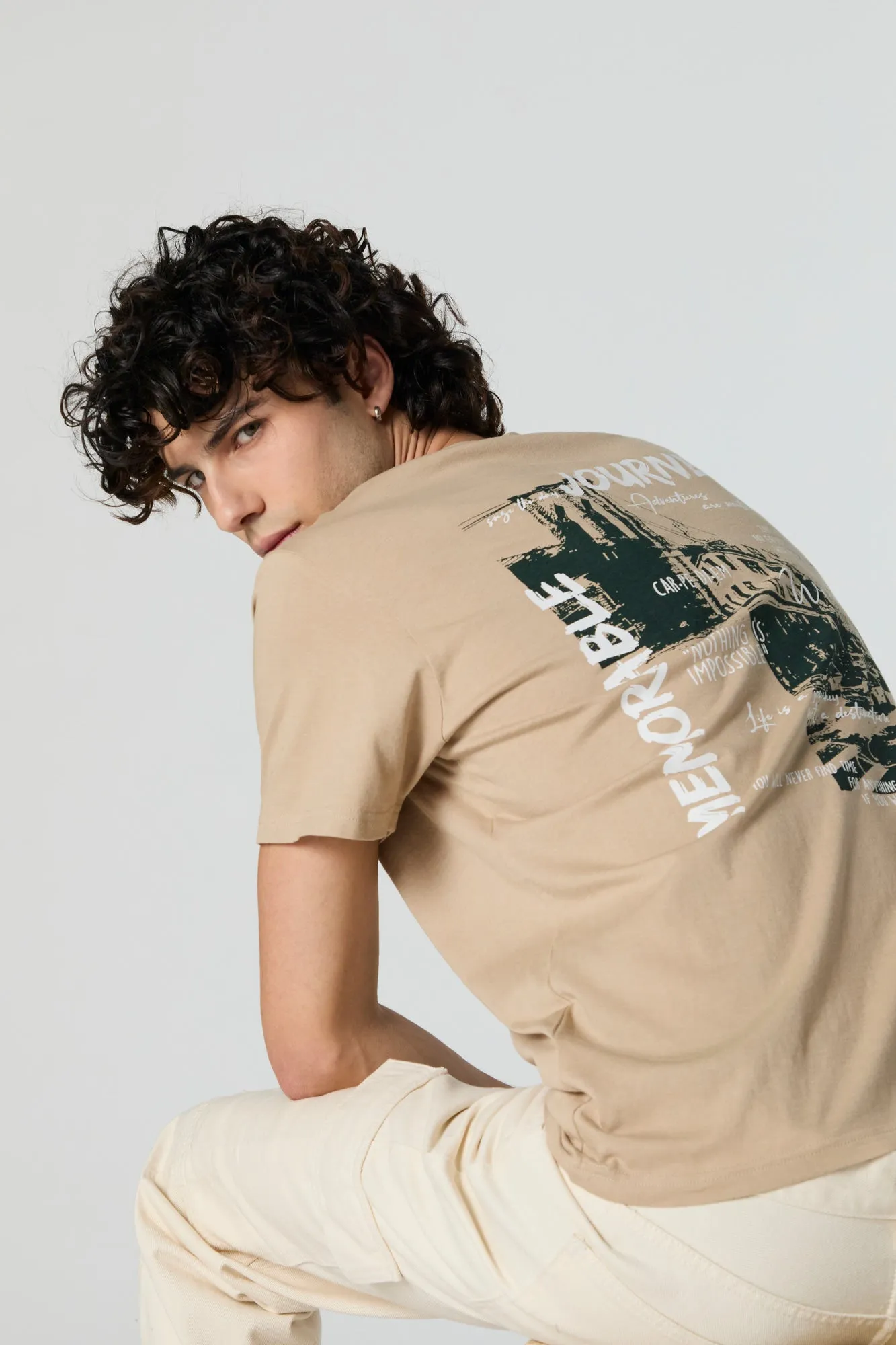 Memorable Journeys Graphic T-Shirt sold by Urban Planet product image thumbnail 2