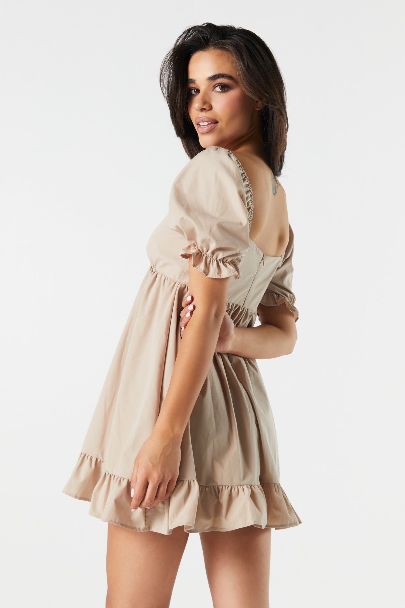 Puff Sleeve Babydoll Mini Dress sold by Urban Planet product image thumbnail 12