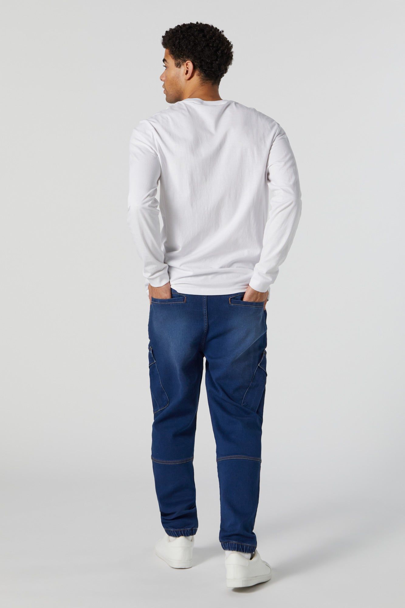 Dark Wash Denim Cargo Jogger sold by Urban Planet product image thumbnail 2