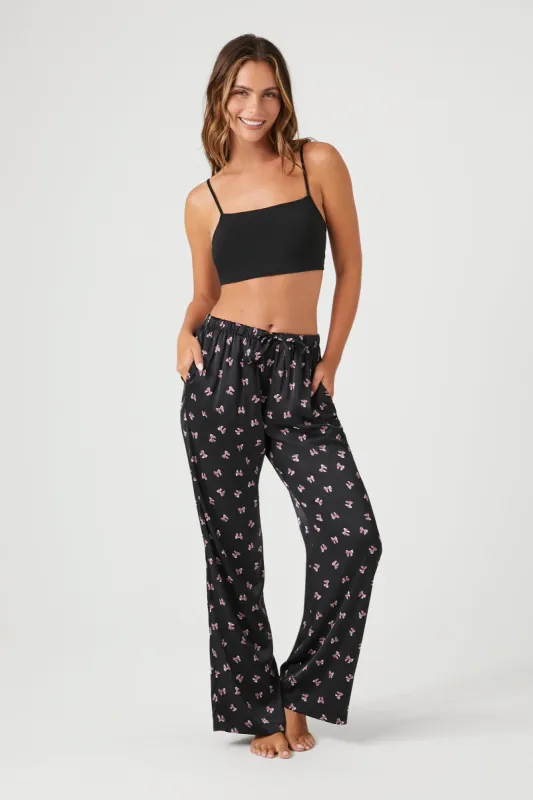 Pantalon de pyjama en satin à imprimé de boucle sold by Urban Planet