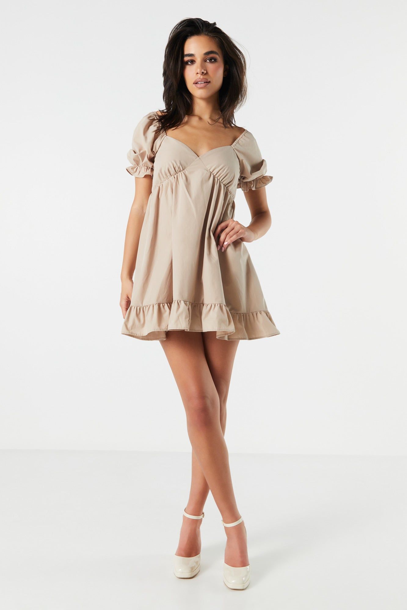 Puff Sleeve Babydoll Mini Dress sold by Urban Planet product image thumbnail 13