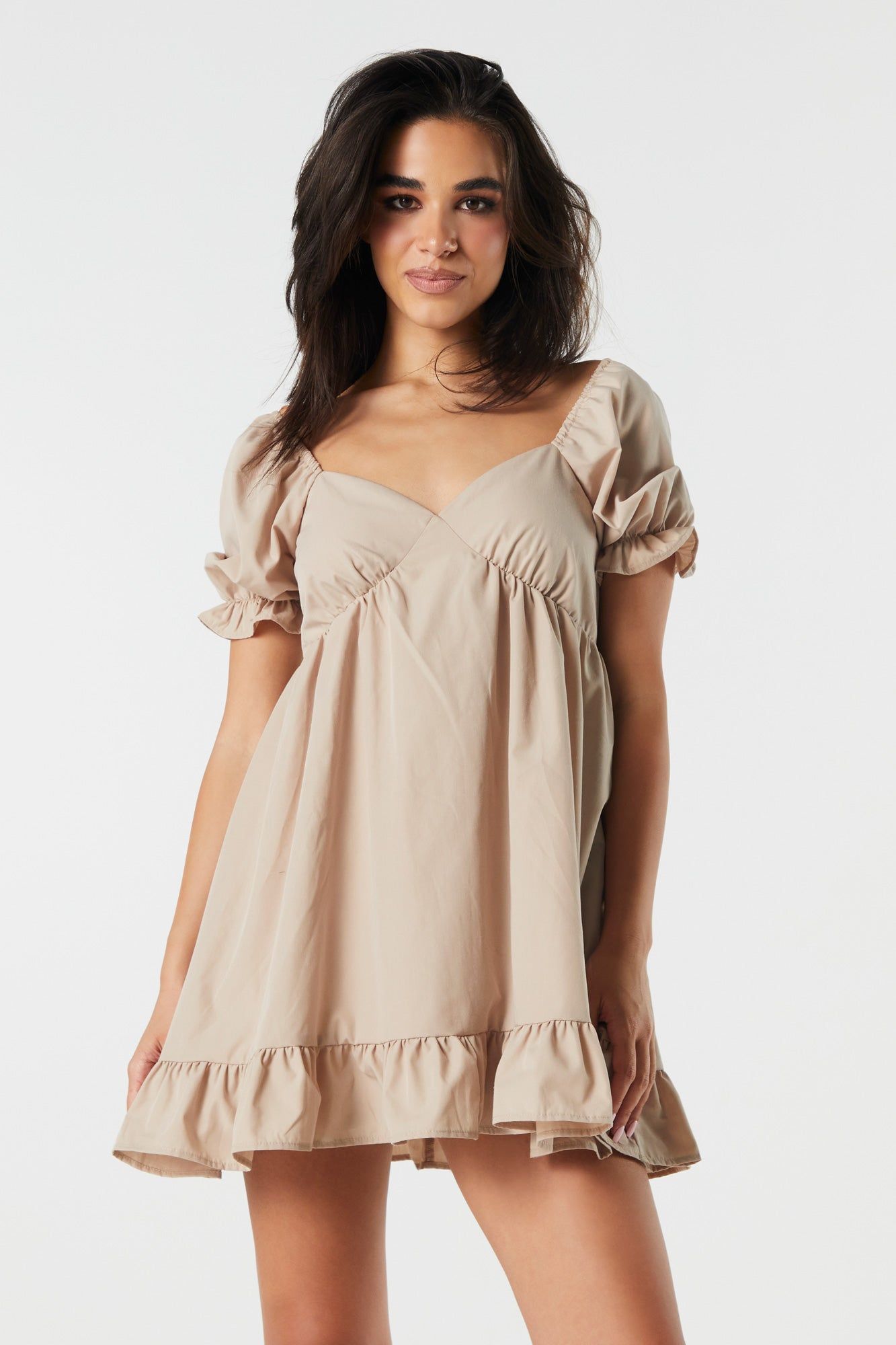 Puff Sleeve Babydoll Mini Dress sold by Urban Planet product image thumbnail 11