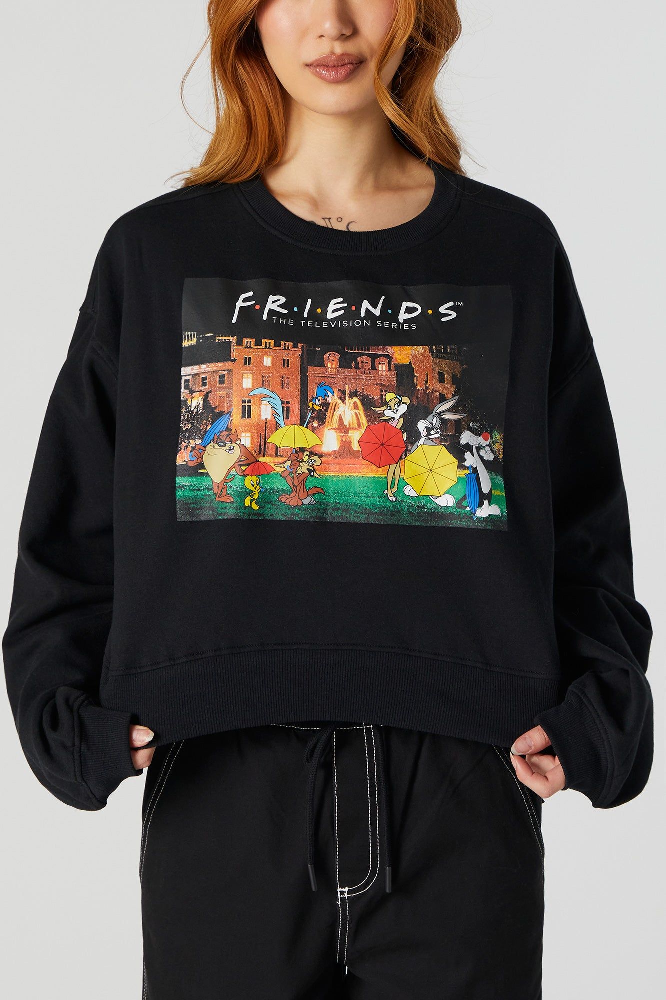Friends Graphic Fleece Sweatshirt sold by Urban Planet product image thumbnail 4
