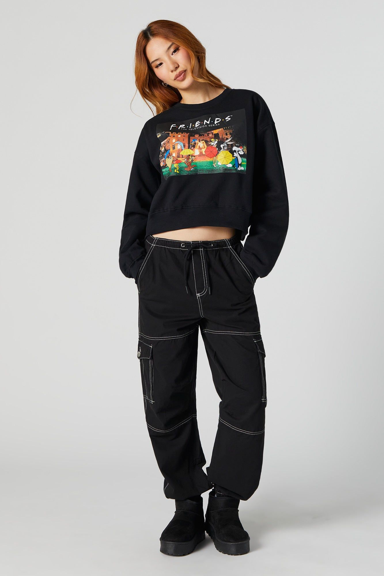 Friends Graphic Fleece Sweatshirt sold by Urban Planet product image thumbnail 3