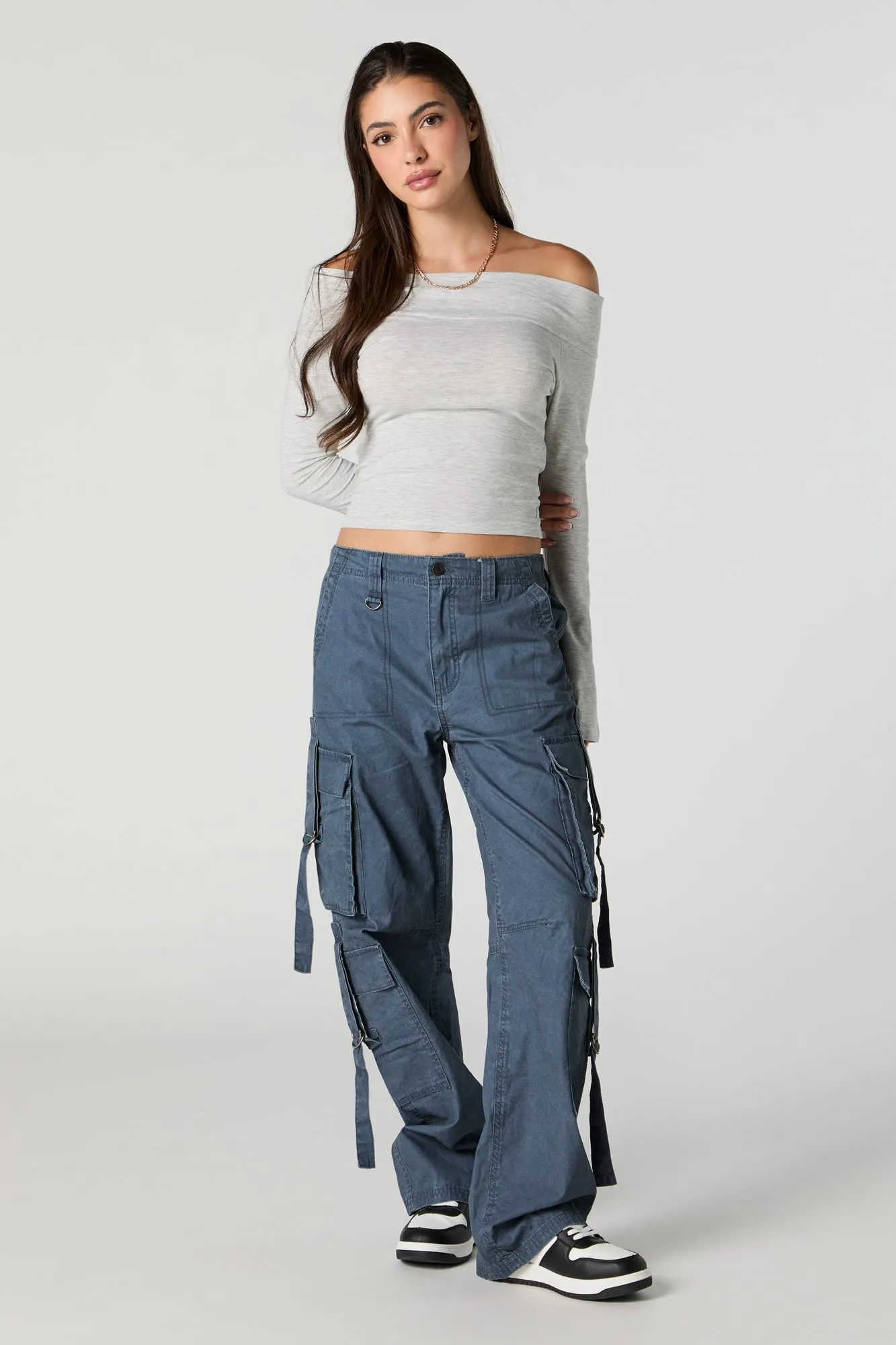 Washed Multi Pocket D-Ring Cargo Pant sold by Urban Planet product image thumbnail 4