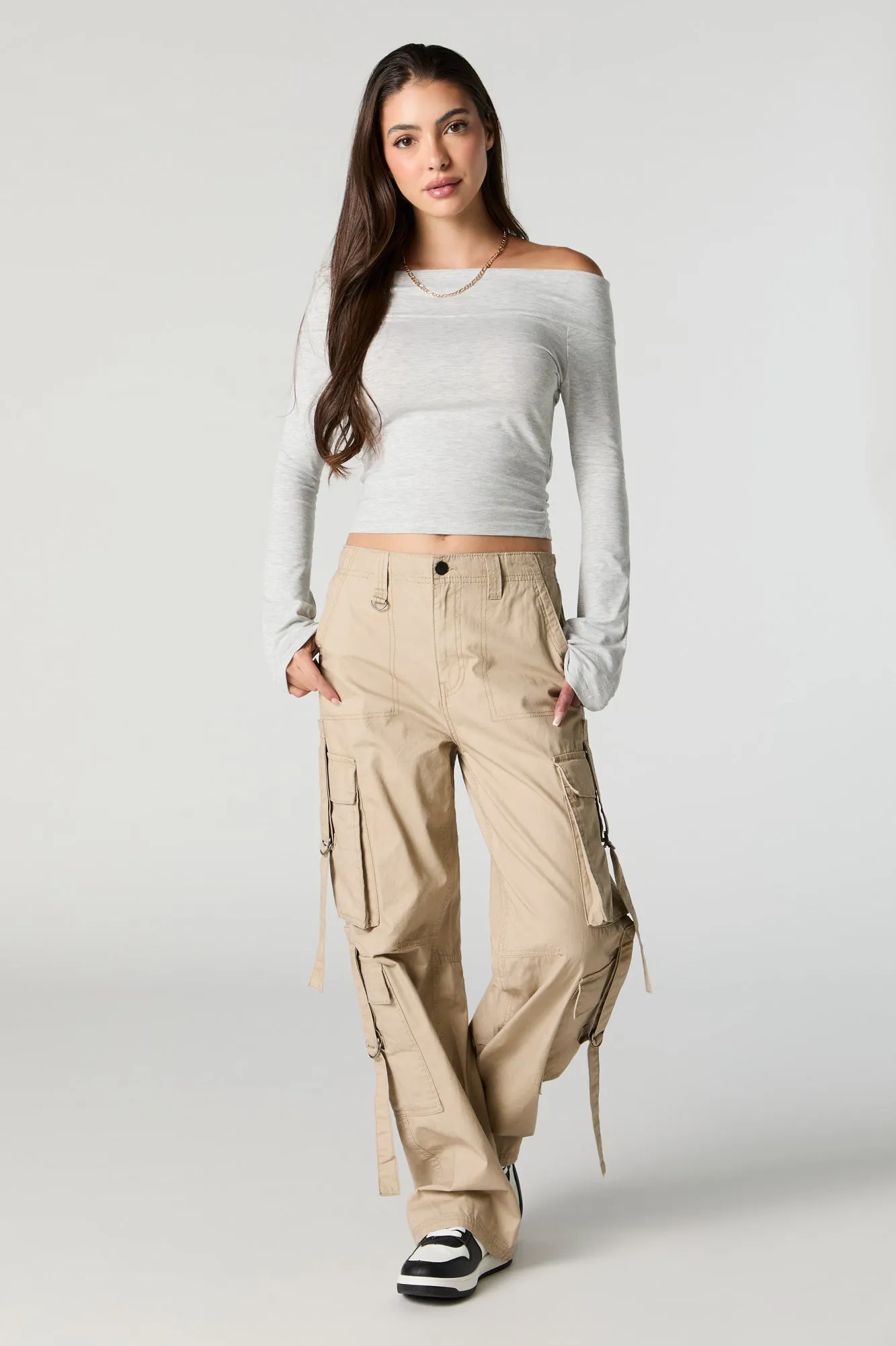 Washed Multi Pocket D-Ring Cargo Pant sold by Urban Planet