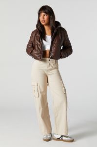 Blouson bouffant en similicuir sold by Urban Planet