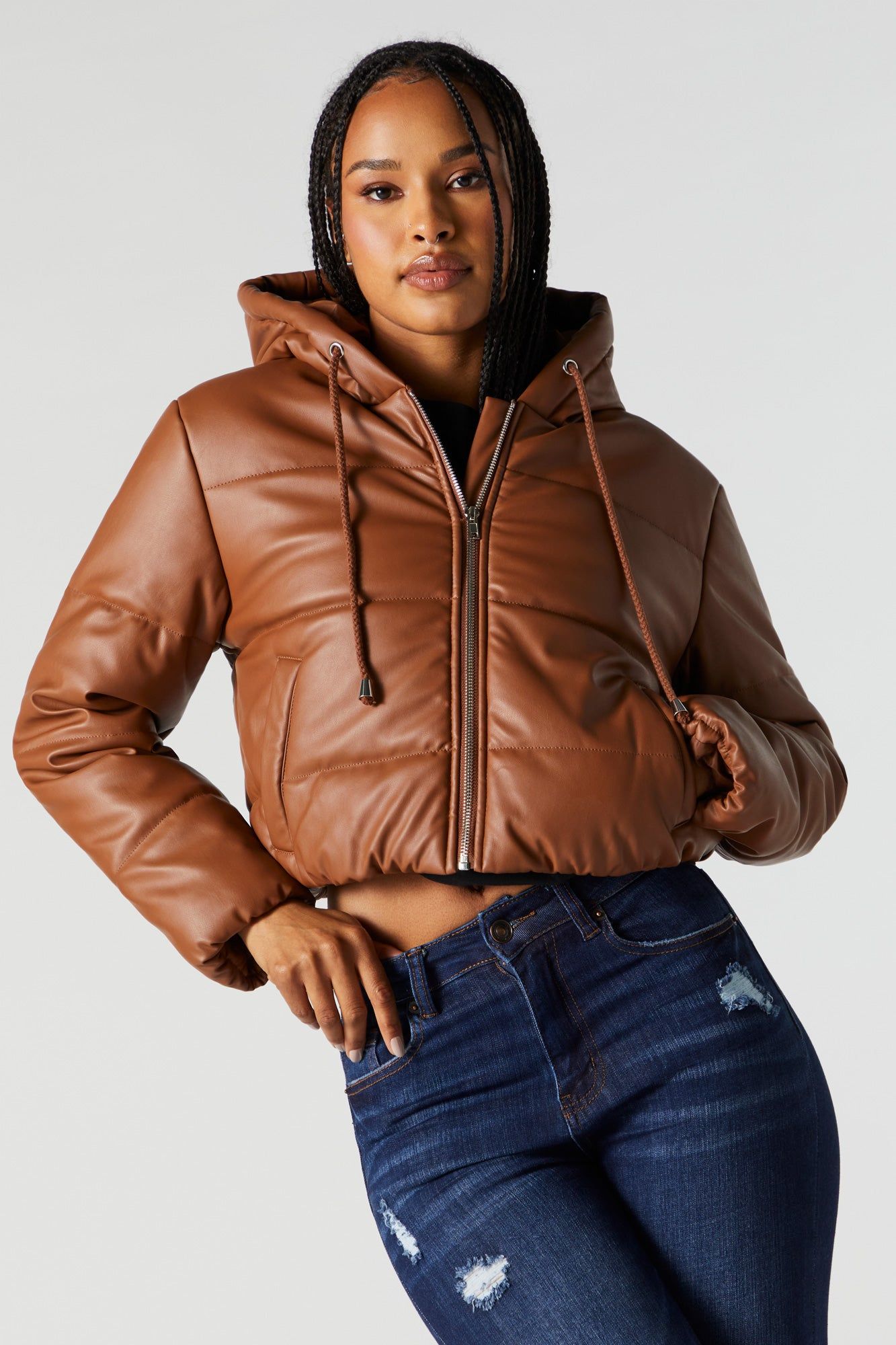 Blouson bouffant en similicuir sold by Urban Planet product image thumbnail 4