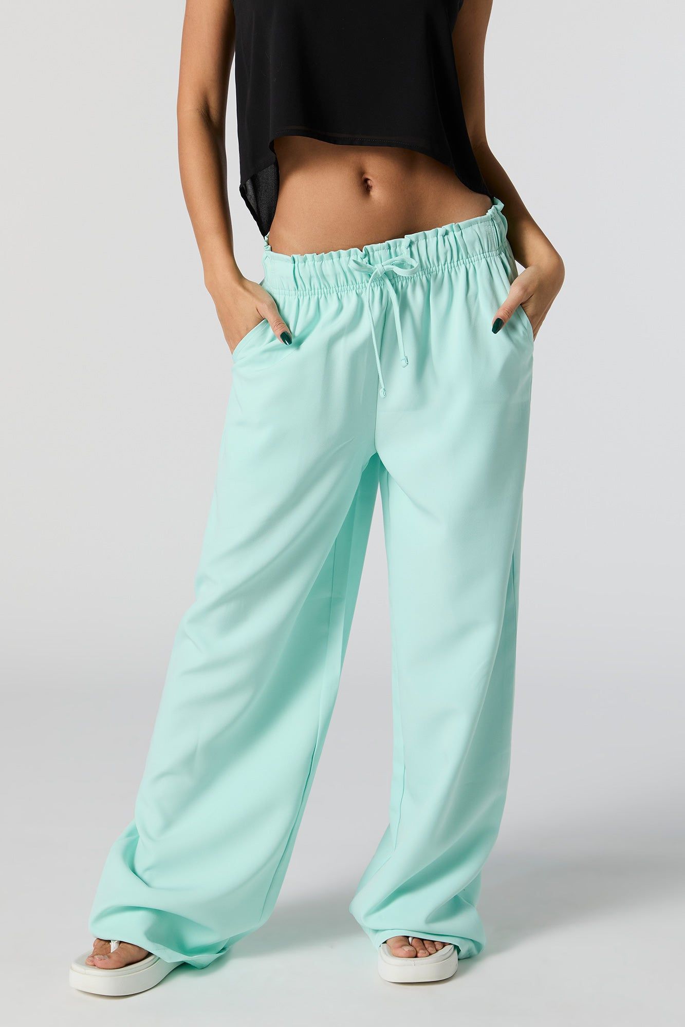 Pantalon à jambe large avec taille coulissante sold by Urban Planet product image thumbnail 2