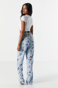 Kitten Print Plush Pajama Pant sold by Urban Planet